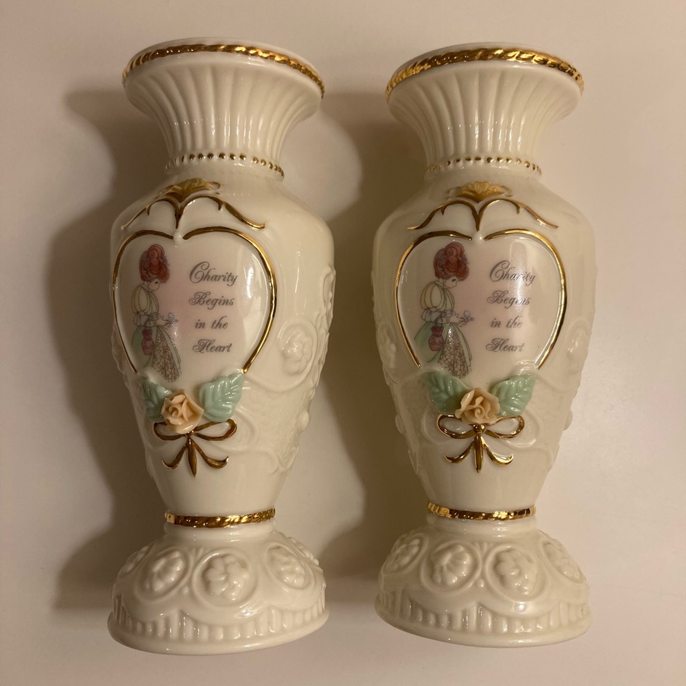 Vintage Precious Moments candlestick holders